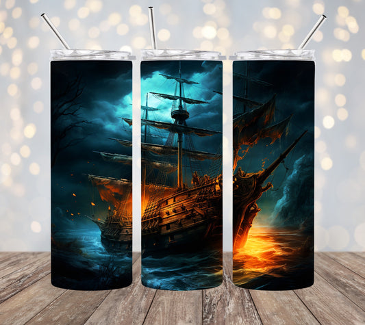 20 OZ PIRATE SHIP TUMBLER