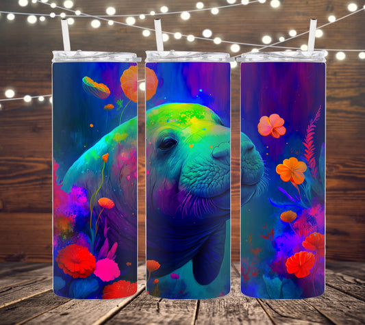 20 OZ SKINNY TUMBLER MANATEE